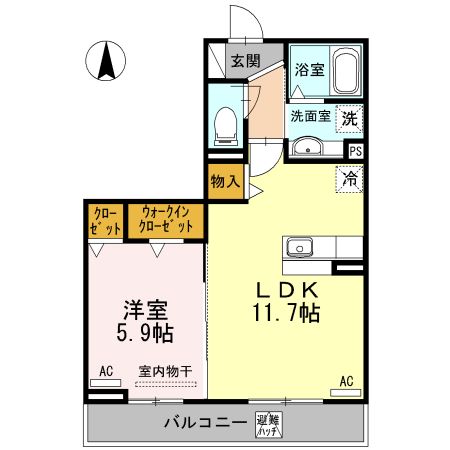 カーサ日向が丘 A棟の間取り写真
