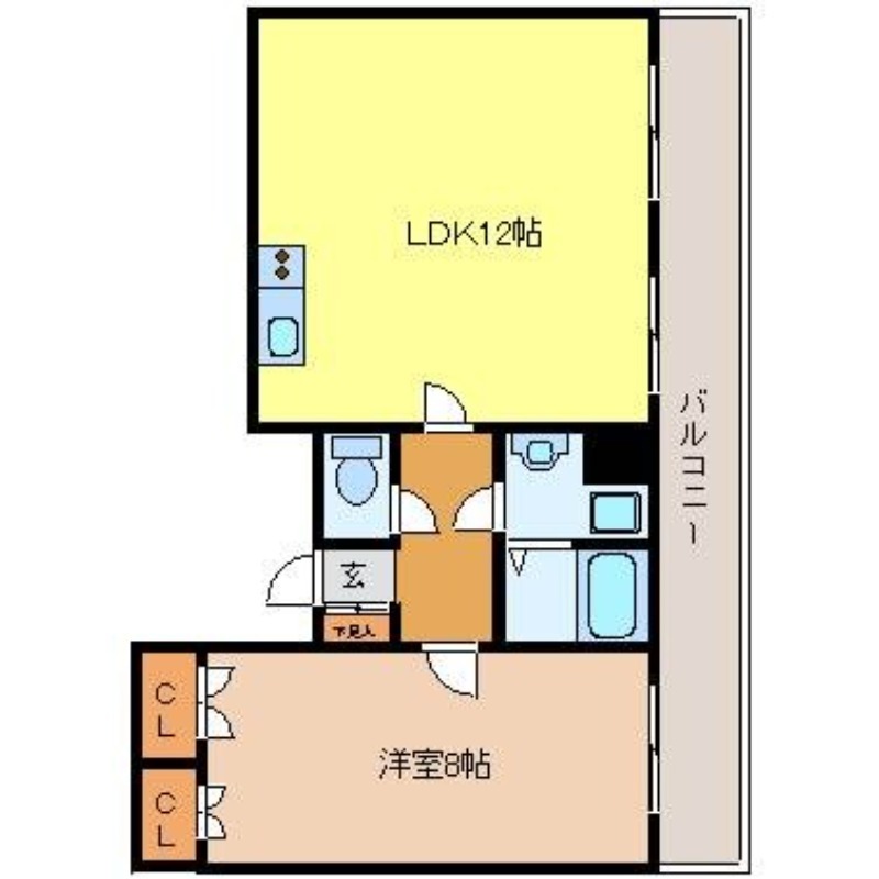 シャンテ勝山の間取り写真