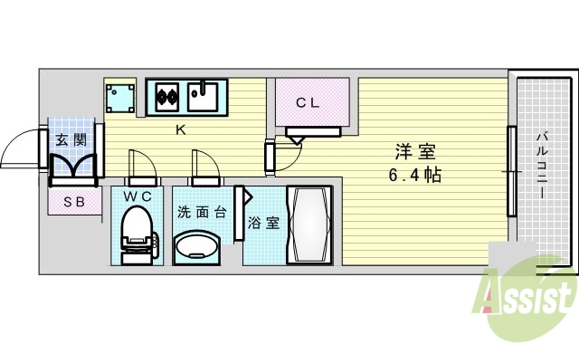 プレサンス淡路駅前の間取り写真