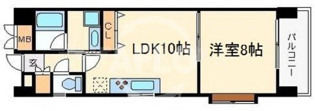 地下鉄御堂筋線 なんば駅 徒歩10分 10階建 築21年の間取り写真