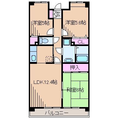 東急東横線 大倉山駅 徒歩19分 4階建 築31年の間取り写真