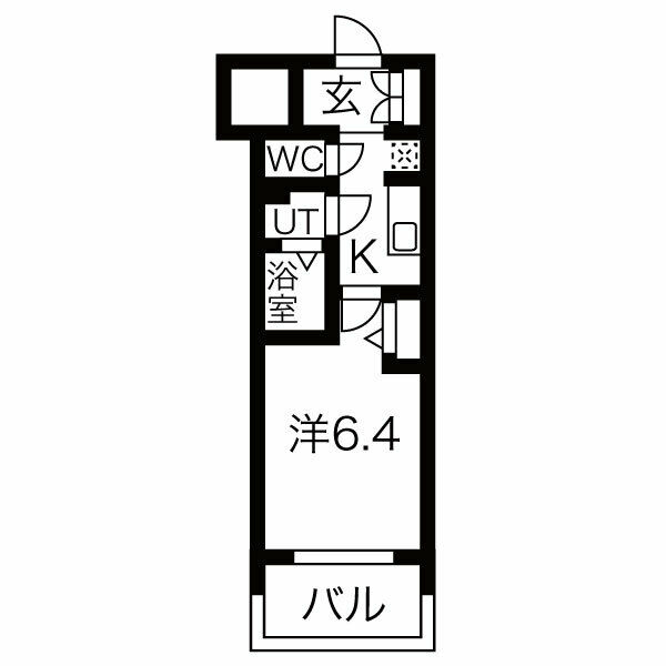 地下鉄鶴舞線 鶴舞駅 徒歩6分 15階建 築4年の間取り写真