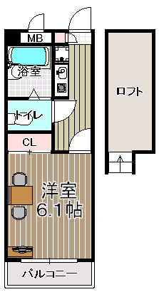 レオパレスラ　フォレの間取り