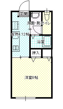 山口市小郡下郷のアパートの間取り