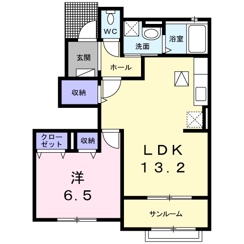 京丹後市峰山町杉谷のアパートの間取り