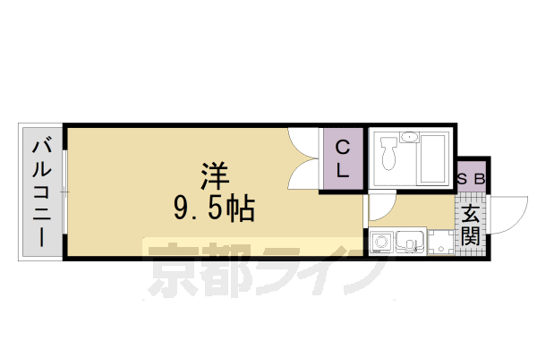 京都市中京区壬生東高田町のマンションの間取り