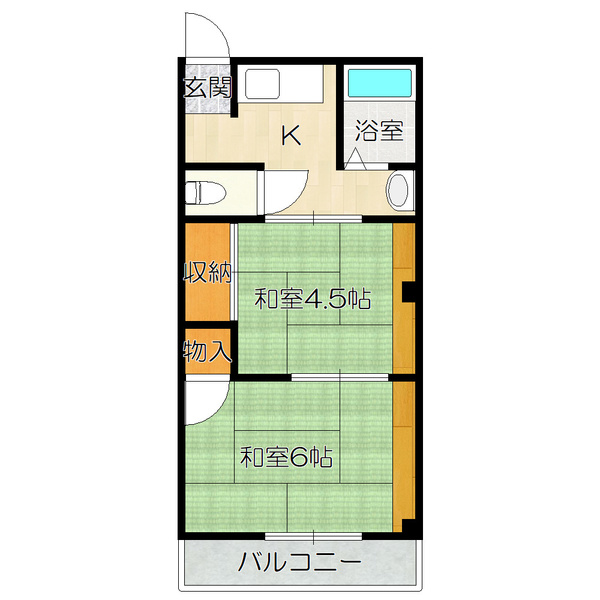 大阪市平野区平野西のマンションの間取り