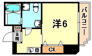 神戸市灘区岸地通のマンションの間取り