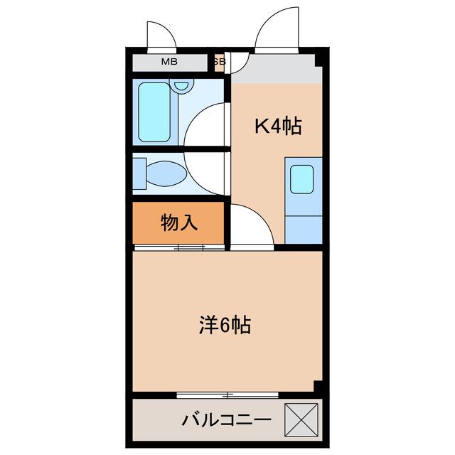 東大阪市若江北町のマンションの間取り