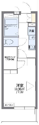 レオパレスエクレールＫ　Iの間取り