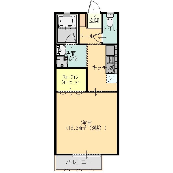 太田市鳥山上町のアパートの間取り