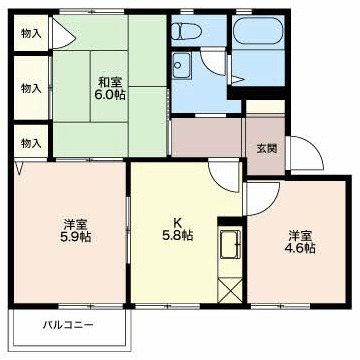 サンフルール岸岡Ｃの間取り