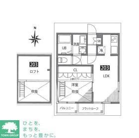 東京都目黒区目黒本町６（アパート）の賃貸物件の間取り