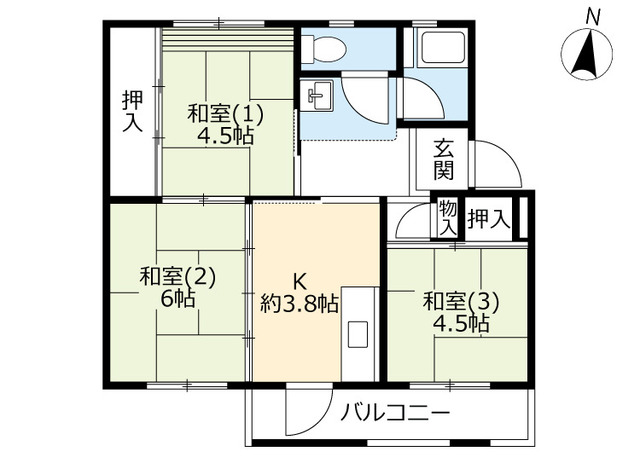 ＵＲ西大和片岡台の間取り