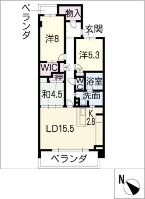 プライムメゾン富士見台の間取り