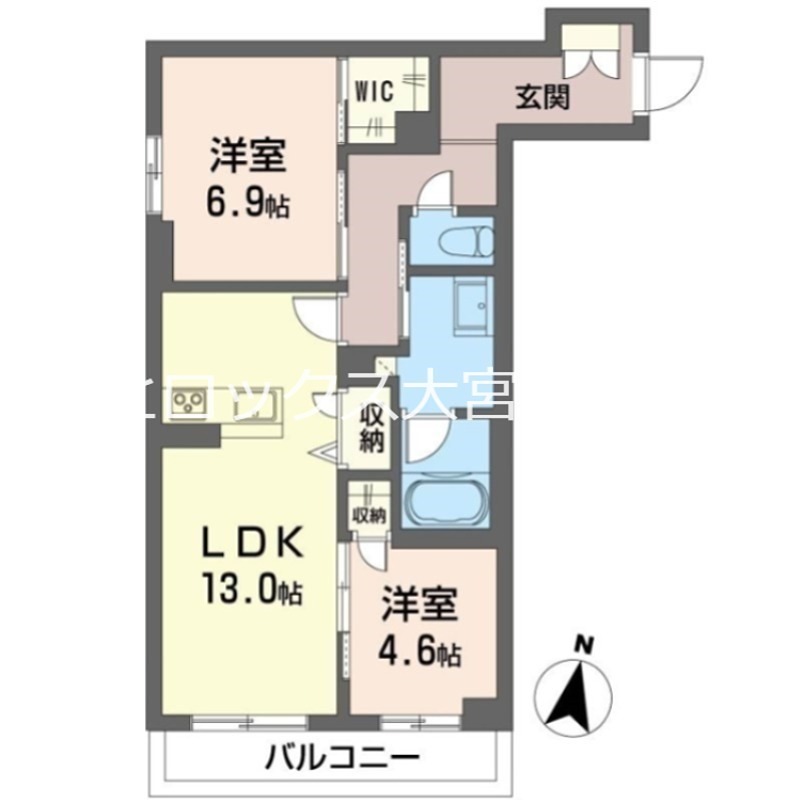 オークヒルズ南中野の間取り