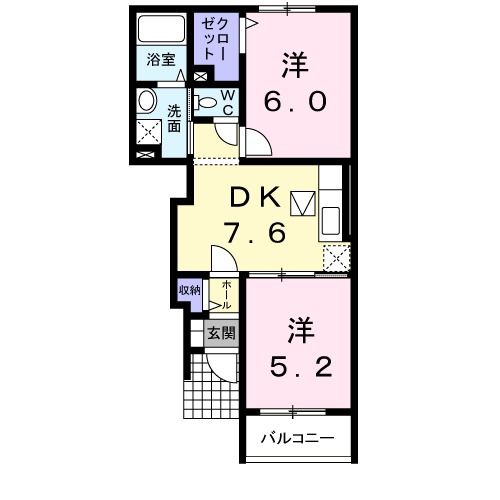 燕市東太田のアパートの間取り