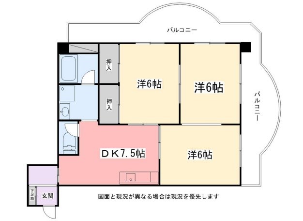 姫路市東延末のマンションの間取り