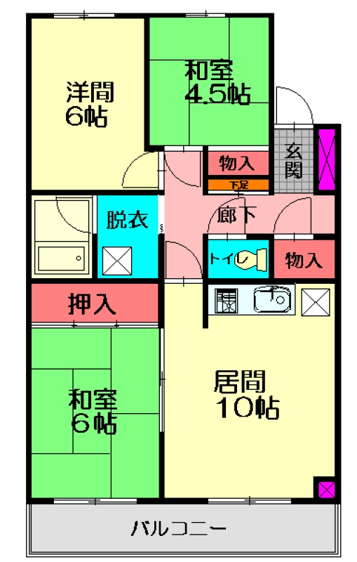 花咲第一マンションの間取り