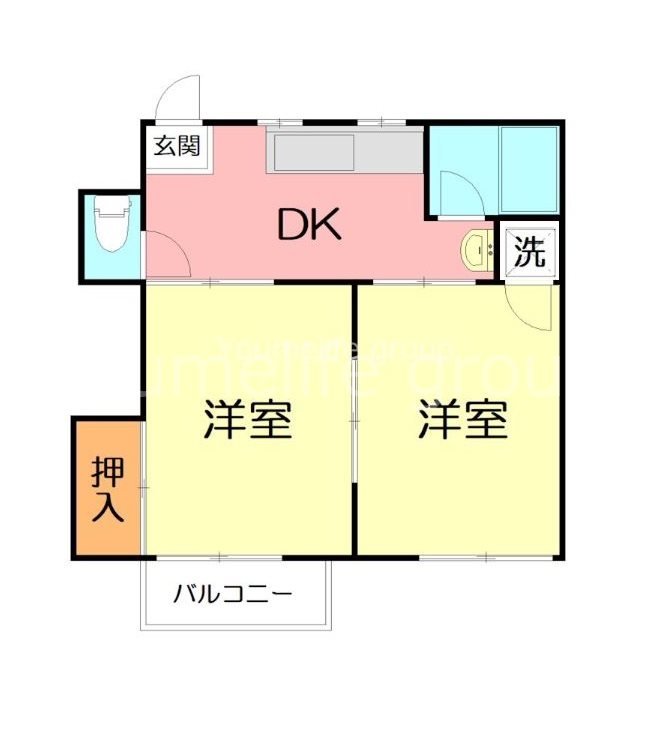 伊勢原市沼目のアパートの間取り