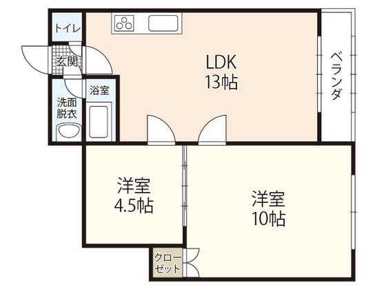 広島市中区本川町のマンションの間取り