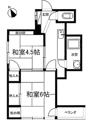 愛染荘の間取り