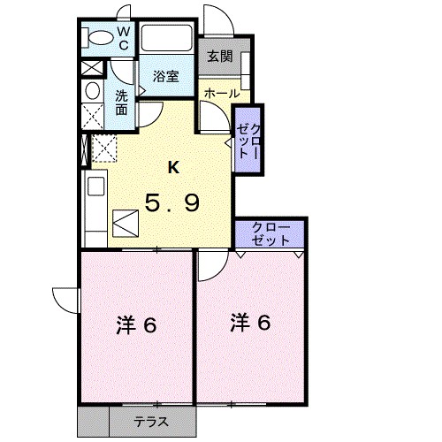 リアル・クレストＢの間取り