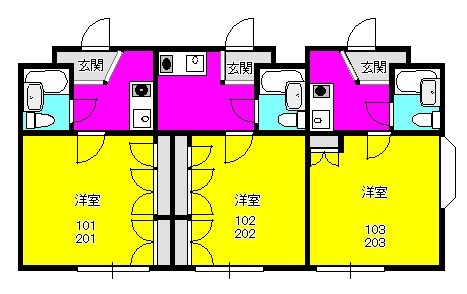 ベルヴィ上溝の間取り