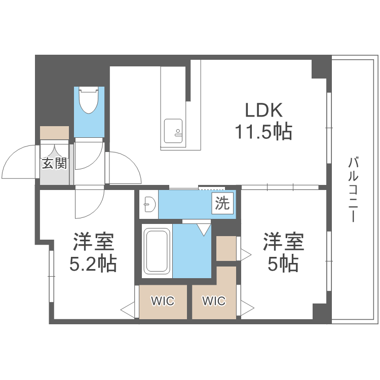 リエゾン東比恵の間取り