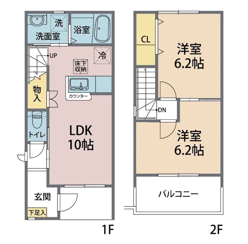 シャティーニ Bの間取り