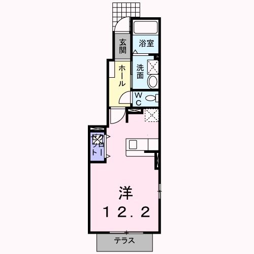 大和高田市土庫のアパートの間取り