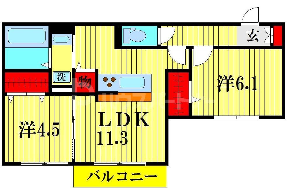 ソレイユおおたかの森の間取り