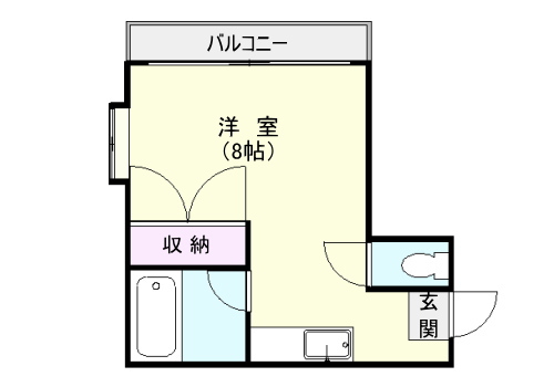 鹿児島市南郡元町のマンションの間取り