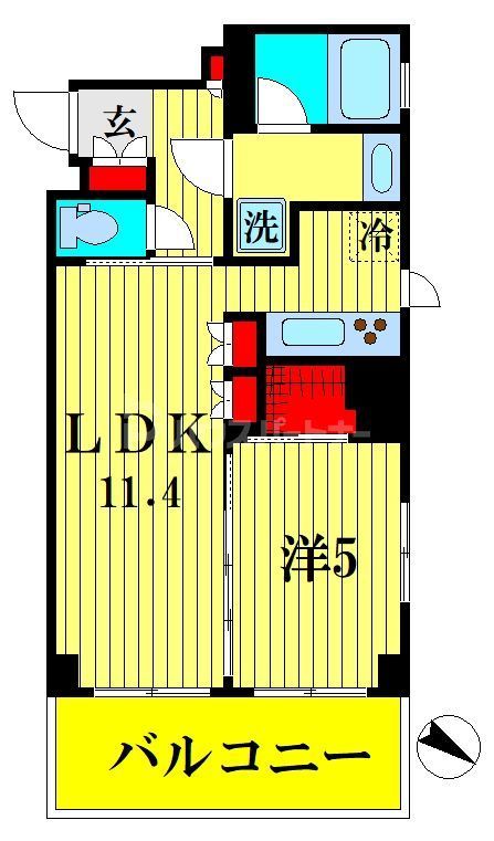 【墨田区千歳のマンションの間取り】