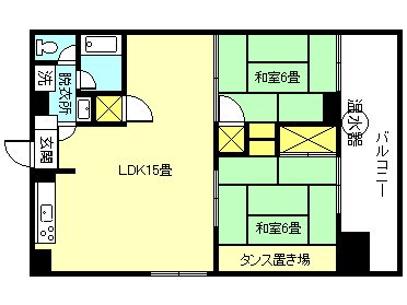 唐湊ショッピングピエロの間取り