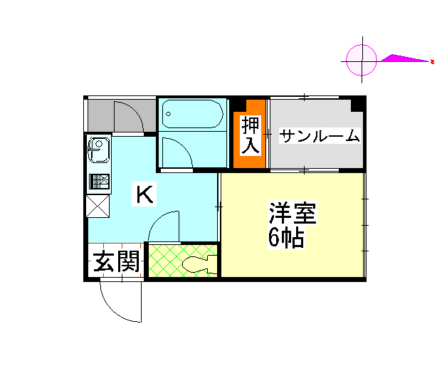 T・ハイツ押野の間取り