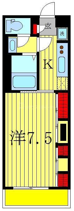 松戸市二ツ木のアパートの間取り