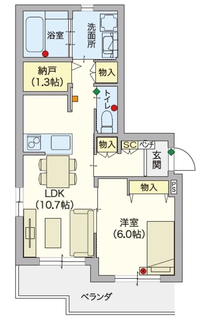 （シニア限定）ヘーベルヴィレッジ川口の間取り