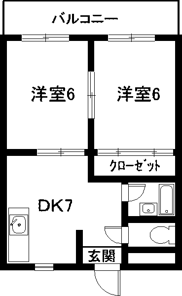 豊明市二村台のアパートの間取り