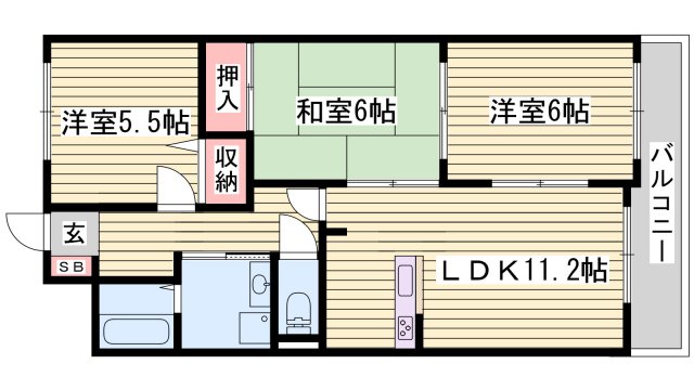 サンプレイス網干駅前の間取り