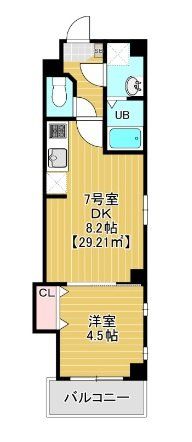 千葉市稲毛区稲毛のマンションの間取り