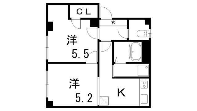 リーガルハウス板宿の間取り