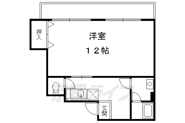 京都市伏見区深草西浦町１丁目のマンションの間取り