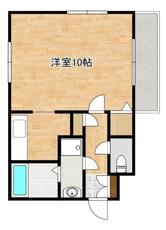 熊本市中央区黒髪のマンションの間取り