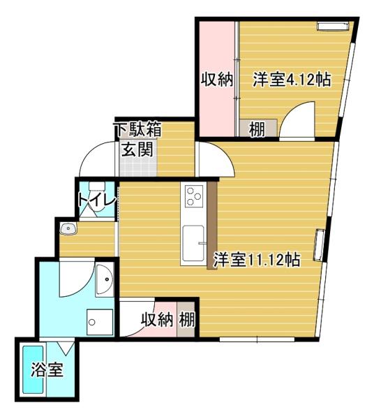 サンハクトマンションの間取り