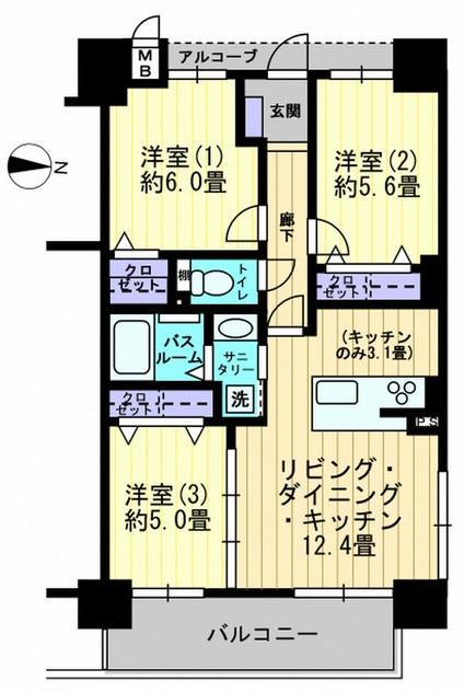 アルファライフ松島公園IIの間取り