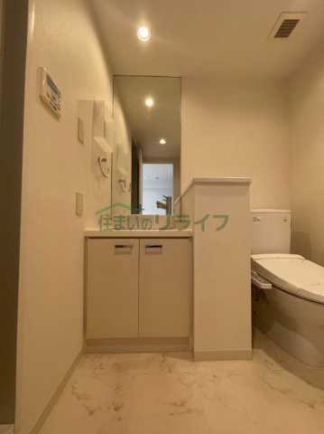 洗面設備　レニール本駒込の洗面所