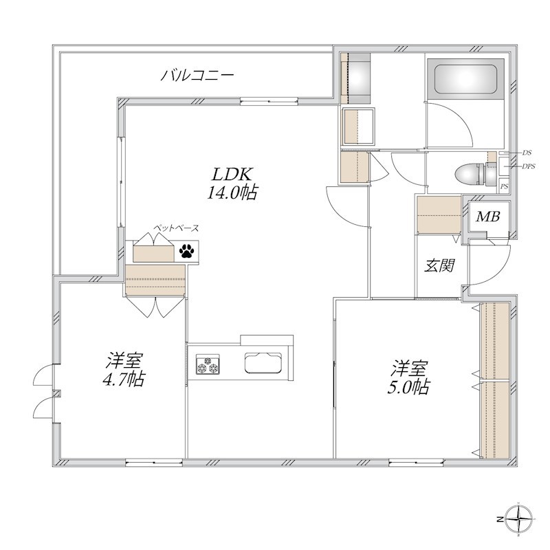 MAISON VERITE 武庫之荘の間取り写真