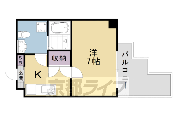 阪急京都線 桂駅 徒歩2分 6階建 築31年の間取り写真