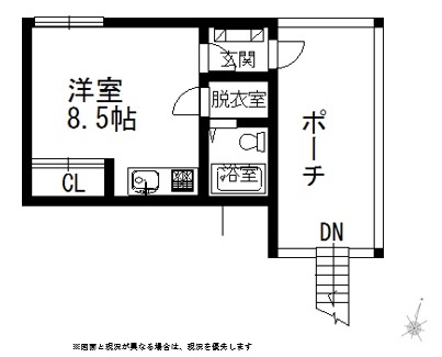 北海道釧路市住吉1-1-1　ウィローハイツH号室の間取り